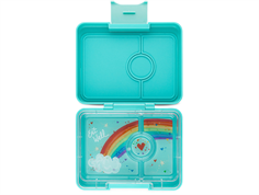 Yumbox misty aqua/rainbow tray 3-sections madkasse Snack